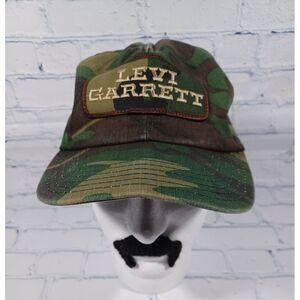 Levi Garrett Hat Camo‎ Snap Back Made In USA Adjustable Vintage